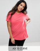 Asos Curve Crew Neck T-shirt - Pink