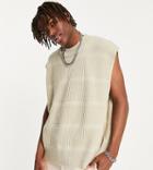 Collusion Crew Neck Tank In Oatmeal-green
