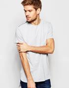 Blend Longline T-shirt In Gray - Down Mix