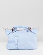 Ted Baker Bridle Handle Small Tote In Leather - Blue