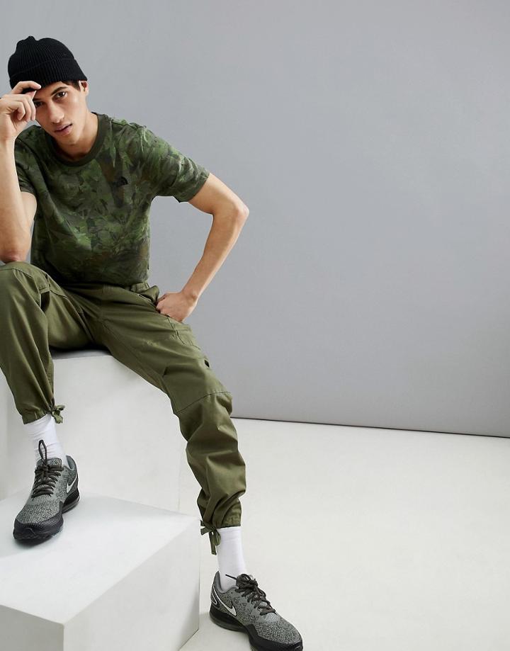 The North Face Simple Dome T-shirt In Green Camo Print - Green