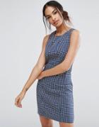 Sugarhill Boutique Spot Jacquard Shift Dress - Blue