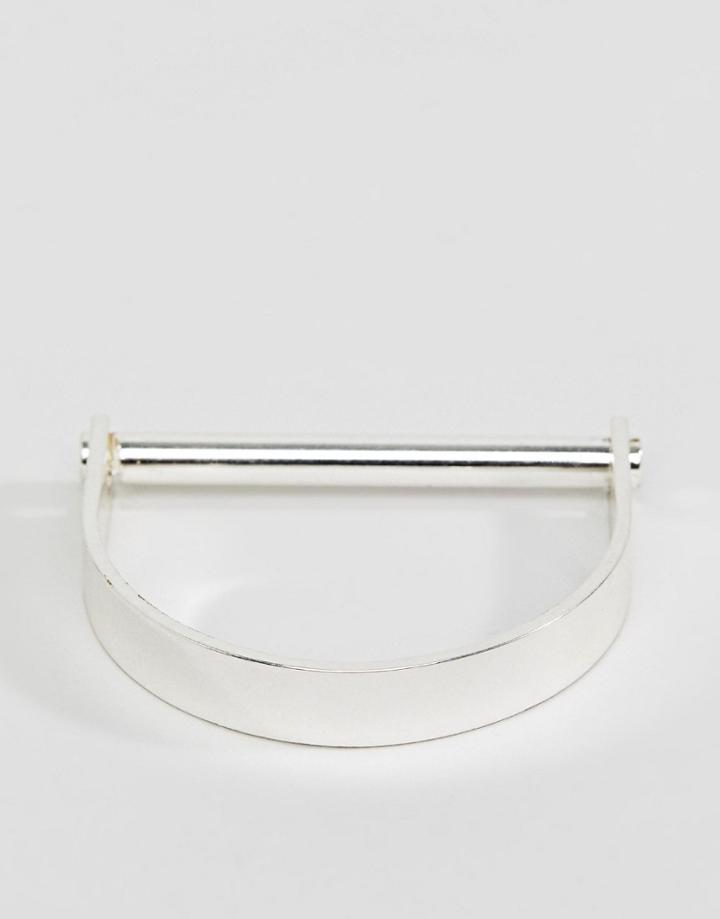 Pilgrim Silver Plated Chunky Structured Bracelet - Silver