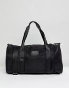 Schott Nylon Weekend Barrel Bag In Black - Black