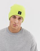New Look Beanie In Lime Green