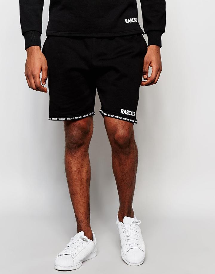Rascals Shorts With Logo Piping - Black