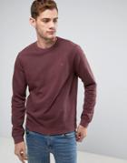 Farah Pickwell Slim Fit Garment Dyed Sweat In Red - Red