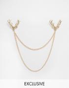 Reclaimed Vintage Stag Collar Chain - Gold