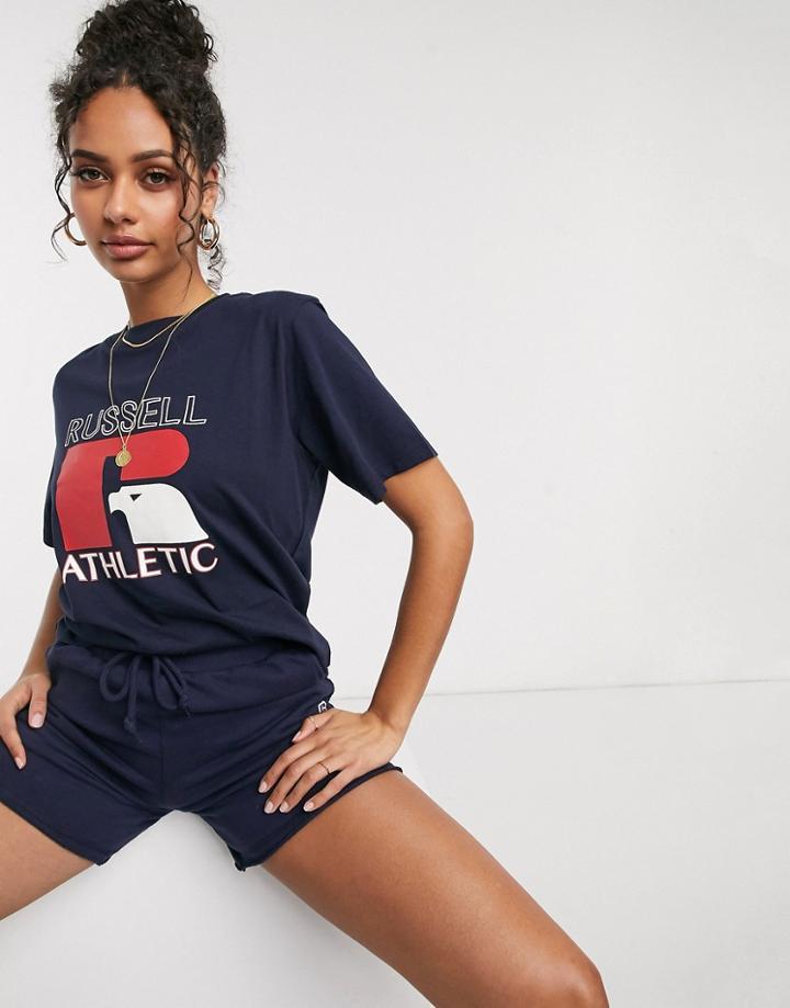 Russell Athletic Logo T-shirt In Navy