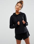 Asos Lounge Raw Edge Hoodie - Black