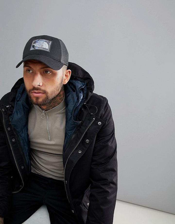 The North Face Mudder Trucker Cap In Black/gray Camo - Black