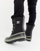 Sorel Pac Nylon Snow Boots In Black - Black