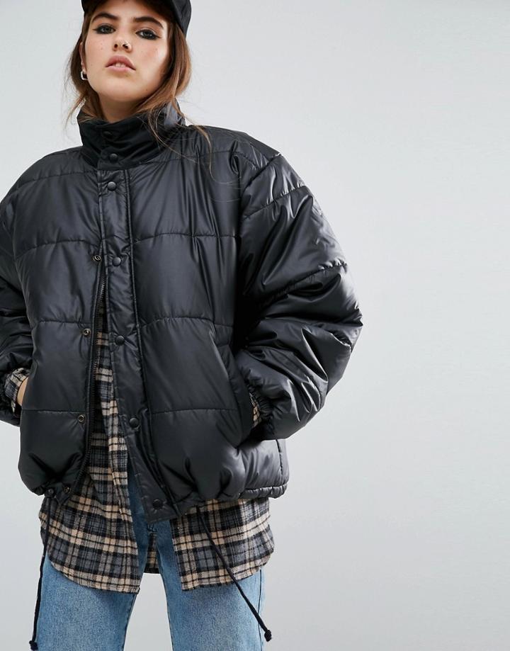 Reclaimed Vintage Padded Boxy Jacket - Black