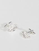 Asos Fleur De Lis Cufflinks In Silver - Silver