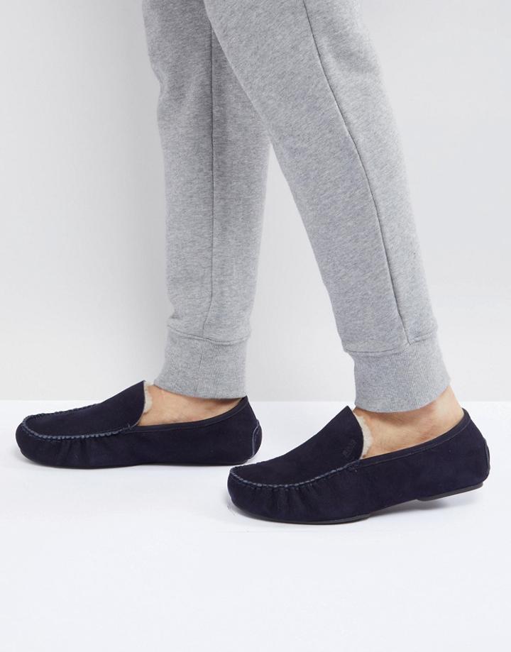 Boss Relax Slippers In Navy - Navy