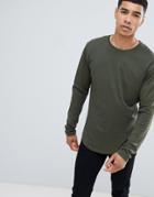 Only & Sons Long Lined Top - Green