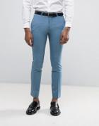 Noose & Monkey Super Skinny Wedding Suit Pants - Blue