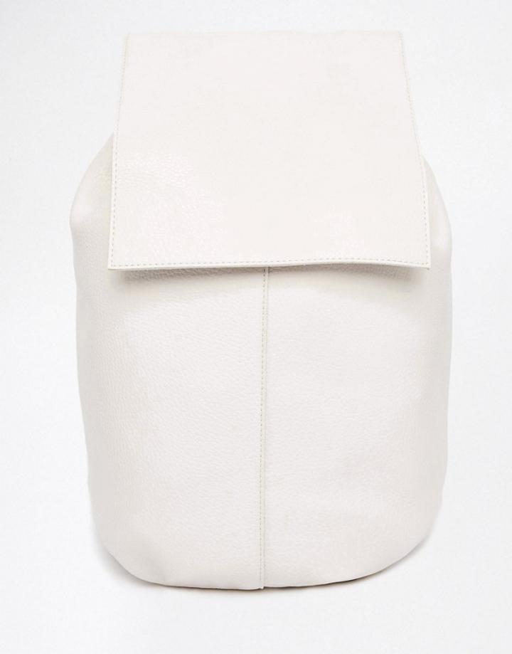 Asos Design Soft Unlined Backpack - Cream