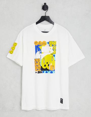 Nike A.i.r. Graphic Logo Oversized T-shirt In White