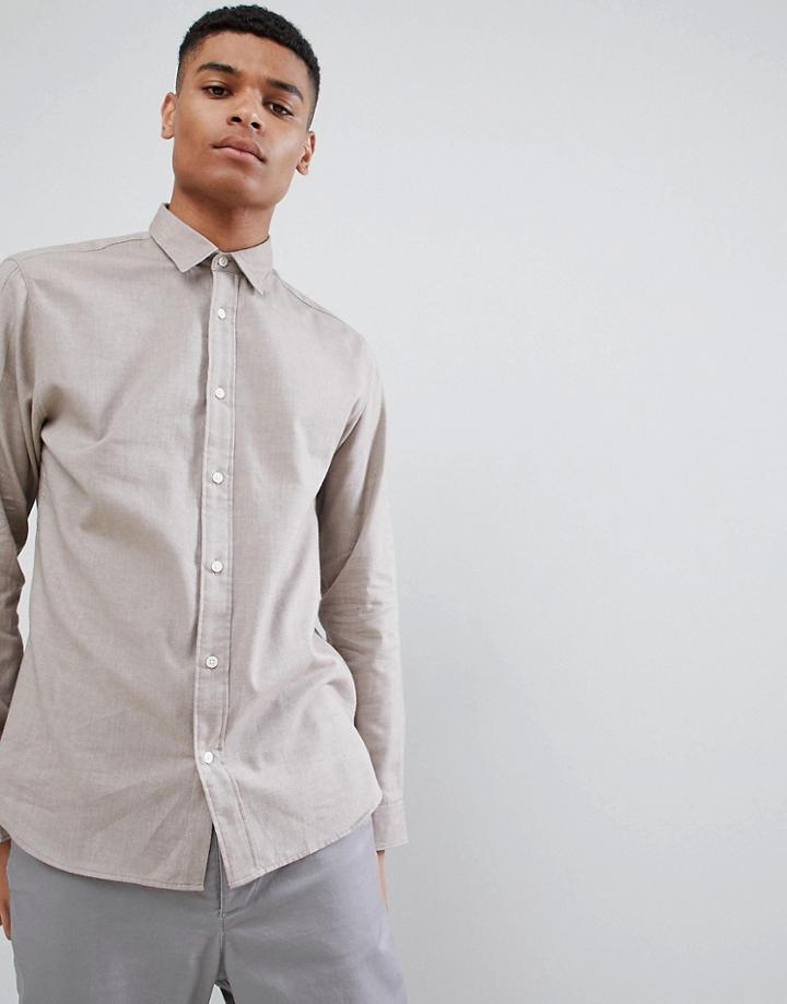Selected Homme Long Sleeve Shirt - Brown
