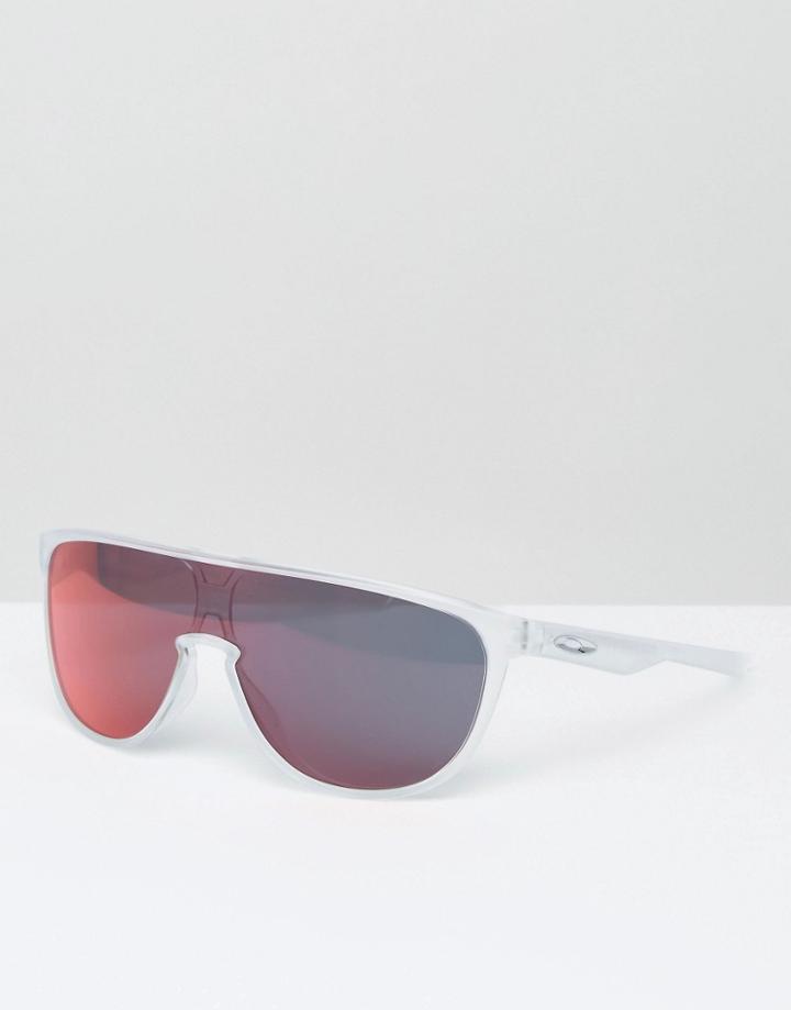 Oakley Visor Sunglasses With Mirror Lens - Clear
