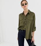 River Island Shirt In Khaki - Green