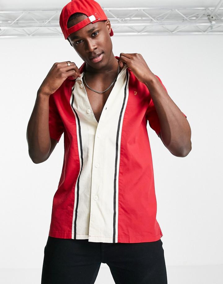 Farah Houston Short Sleeve Shirt-red