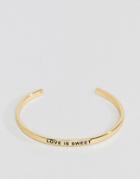 Pieces Love Is Sweet Gold Bangle - Gold