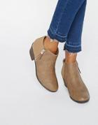 Call It Spring Gunson Zip Ankle Boots - Beige