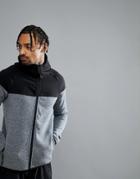 Dissident Heavy Zip Up Gym Hoodie - Black
