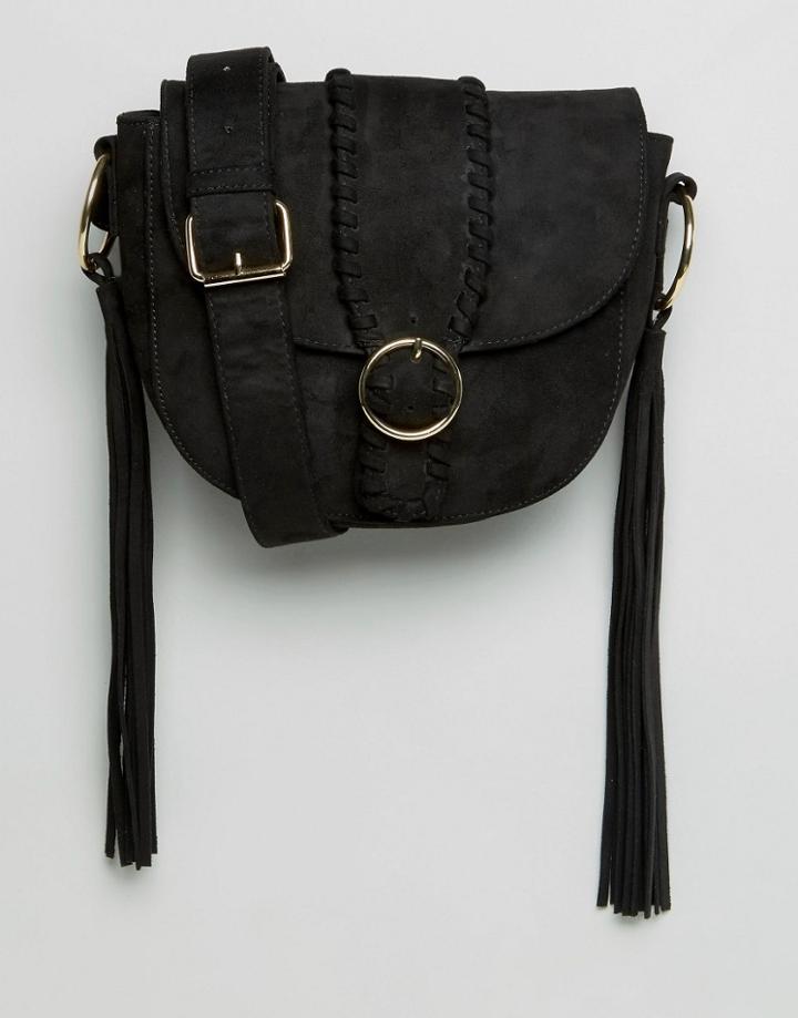 Missguided Buckle Fastening Shoulder Bag - Black