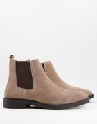 River Island Gusset Chelsea Boots In Stone-neutral