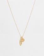Chained & Able Cross Bunch Necklace In Gold - Gold