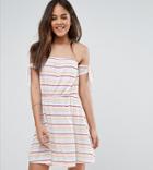 Asos Design Tall Stripe Jersey Beach Dress - Multi