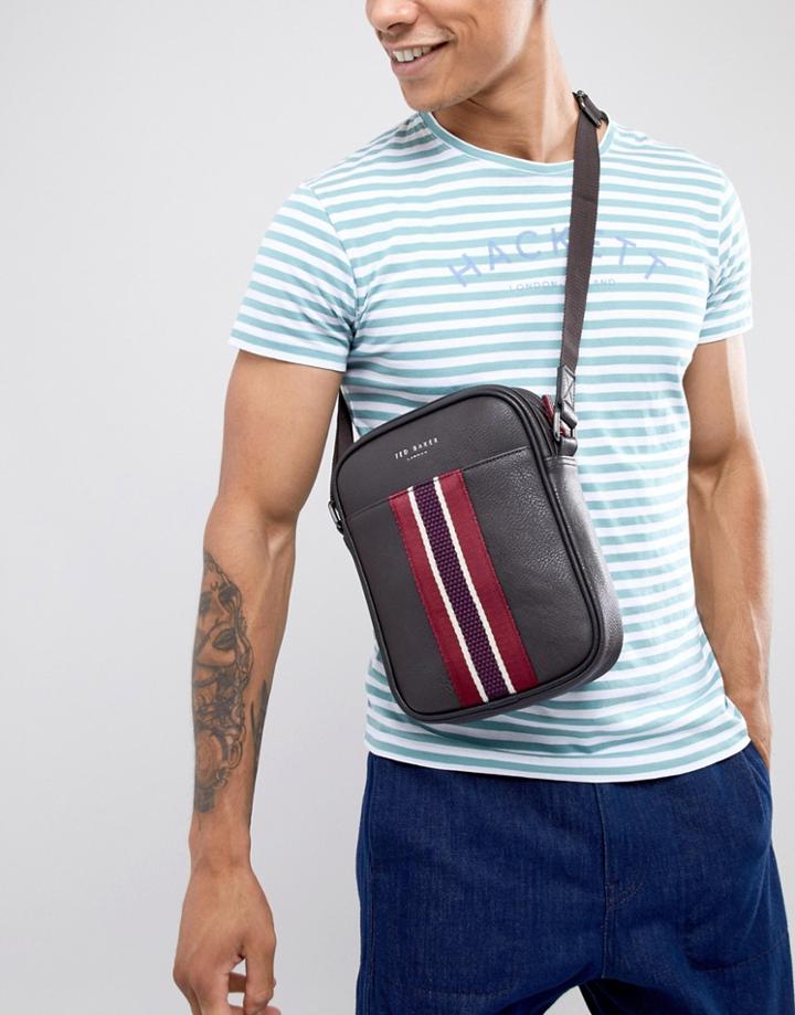 Ted Baker Boxet Webbing Flight Bag - Brown