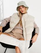 Weekday Layer Recycled Padded Vest In Mole-neutral