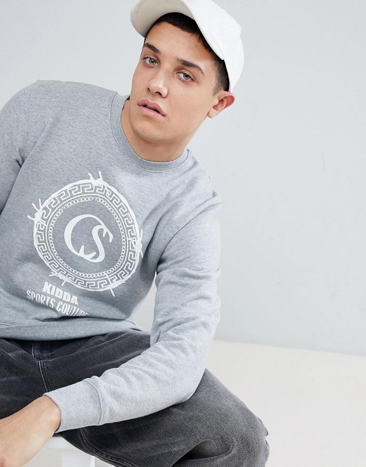 Kidda By Christopher Shannon Logo Sweatshirt In Gray - Gray