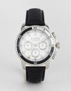 Versus Versace S3001 Aberdeen Leather Watch In Black - Black