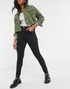 Cotton On High-rise Skinny Jeans In Black