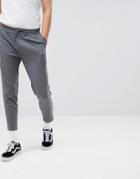 Pull & Bear Tailored Pants In Gray Stripe - Gray