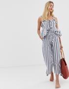 America & Beyond Striped Two-piece Beach Pants - Multi