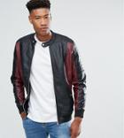 Barney's Originals Tall Faux Leather Jacket - Black
