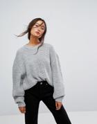 Weekday Huge Knit Sweater - Gray