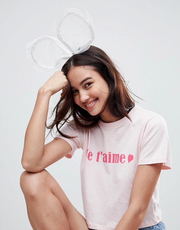Asos Lace Bunny Ears Headband - White