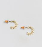 Accessorize Gold Plated Half Hoop Earrings - Gold