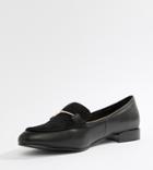 Aldo Flat Suede Mix Bar Loafer - Black