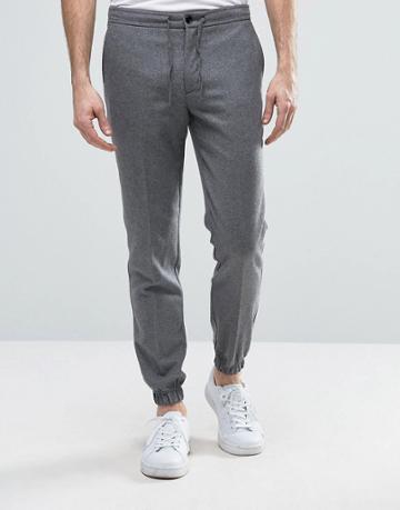 Kiomi Cuffed Wool Jogger - Gray