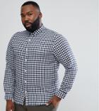 Only & Sons Plus Slim Fit Gingham Shirt - Navy
