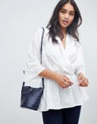 Asos Design Oversized Cotton Long Sleeve Top-white