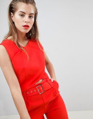 Morgan X Georgia May Jagger Wrap Front Crop Top
